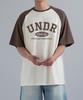 UNDEROFF Oversized Raglan Short Sleeve T-Shirt With Initial Arch Logo Cream