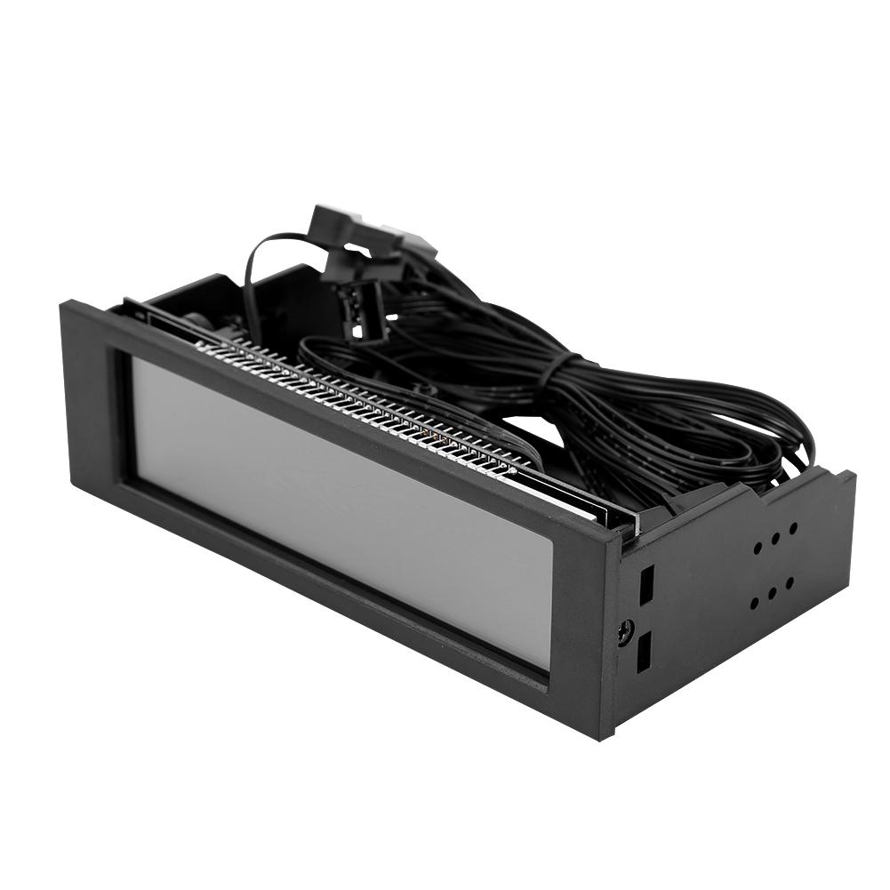 5 Fans Speed Controller CPU Temperature Sensor Computer Cooling Drive Bay Front LCD Panel