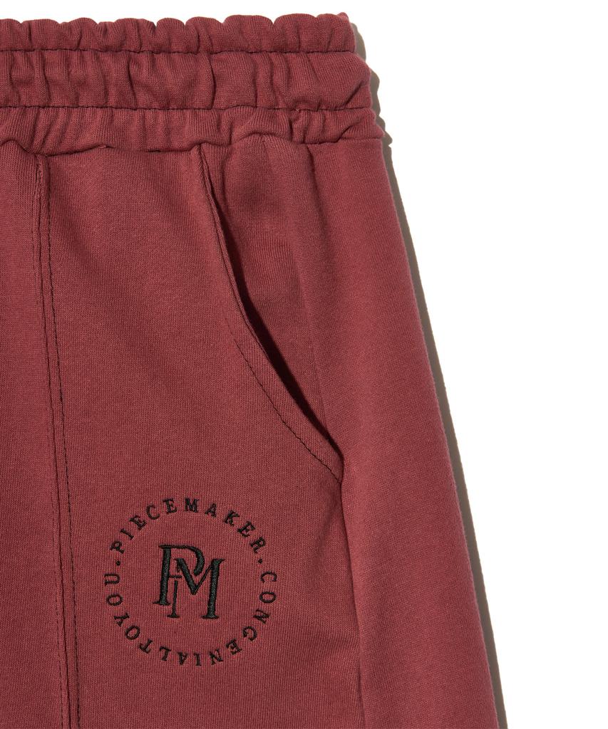 Peace Maker Stitch Sweat Maxi Skirt (Burgundy)