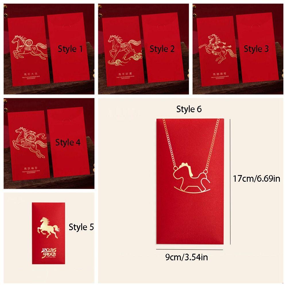 10pcs Traditional Hongbao Chinese Style Lucky Money Pocket Red Pocket Money Bag  Spring Festival