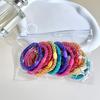 12pcs/set Colorful Hair Rope Set High Quality Elastic Rubber Band Simple Ponytail Holders  School