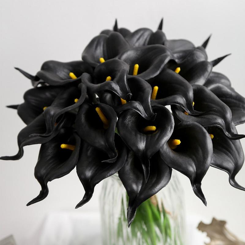 24 шт. настоящие каллы лилии искусственные цветы каллы лилии цветы искусственные цветы каллы лилии для свадебного букета украшения для вечеринки свадебный букет декор