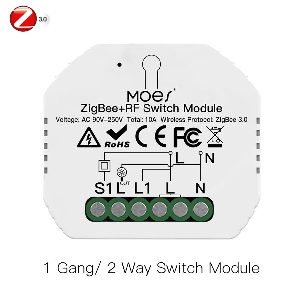 MOES Умный RF ZigBee 3.0 DIY Модуль Переключателя Tuya Smart Life Приложение Удаленное Управление Работает с Alexa Google Home Ассистент Голосовой Контроллер
