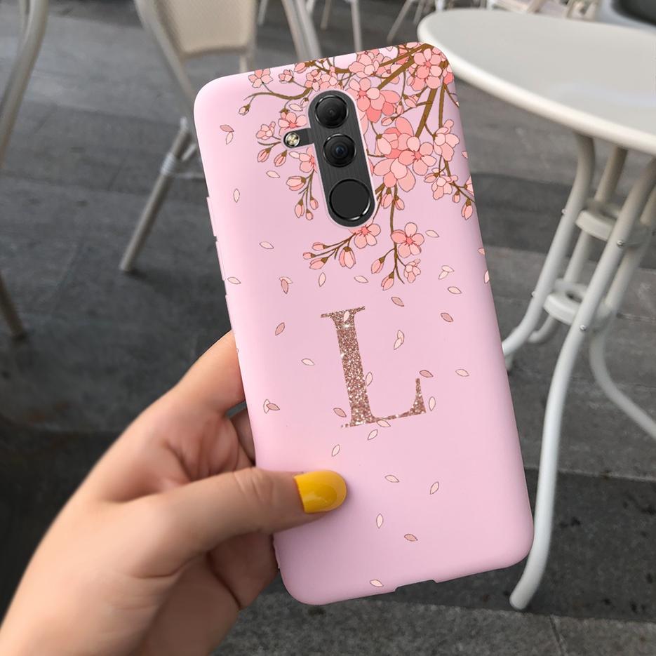 Чехол для Huawei Mate 20 Lite SNE-AL00 SNE-LX1 Роскошный чехол с буквами для пары Мягкий силиконовый чехол для телефона Для Huawei Mate 20 Lite Coque