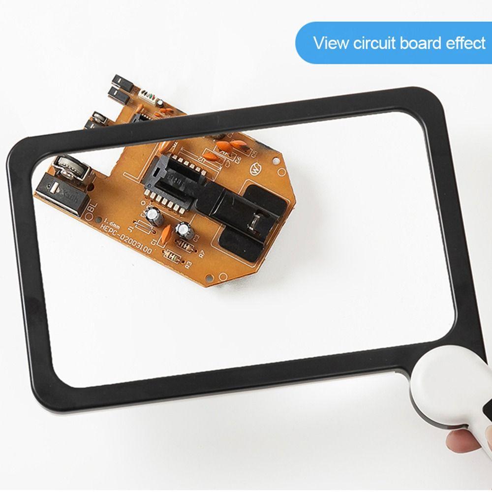 48 LEDs Magnifying Glass Cold and Warm Lights Reading Magnifying Glass  For Seniors Reading