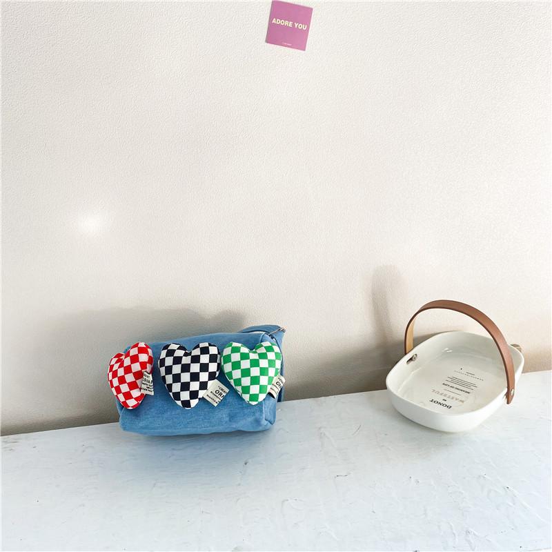 Stylish Baby Coin Purse Adorable Korean Style Children Shoulder Bag With Heart Design