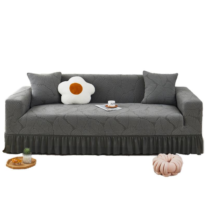 Stretch Knit Skirt Sofa Cover All Inclusive Durable Anti Cat Scratch Cushion Blanket Four Season Sofa Cover Dust Proof Cloth Towel