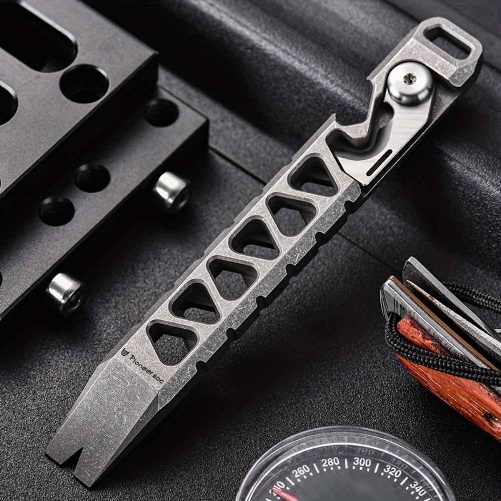 1 шт. Прочная титановая титанового сплава Everyday Carry Лом – Многоцелевой карманный инструмент, специально разработанный для выживания на природе и кемпинга