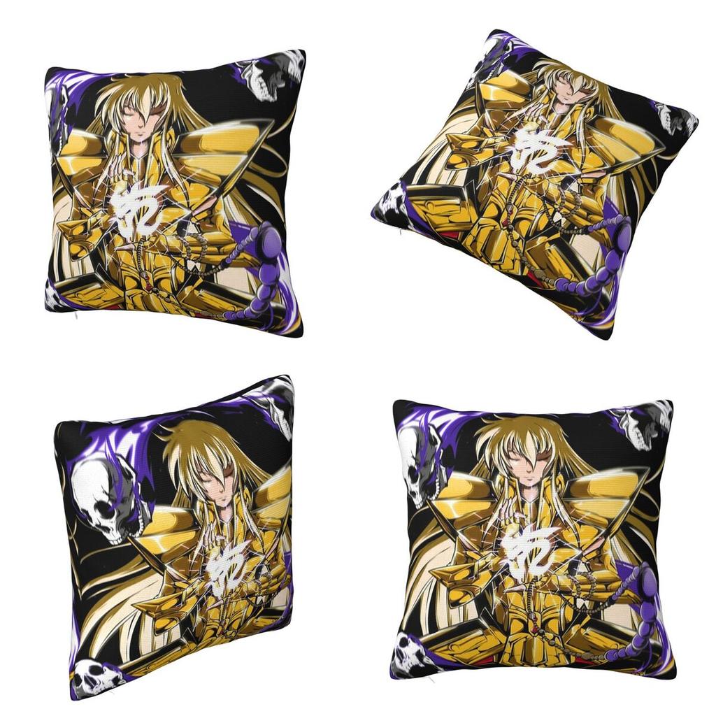 Knights Of The Zodiac Saint Seiya Square Pillowcase Cushion Cover Decorative Pillow Case Throw Pillow Cover for Home Bedroom Car