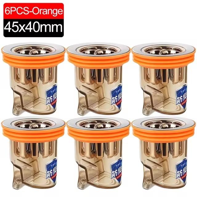 6/3/1PCS Gravity-Induction Floor Drain-Core Toilet Deodorant Anti-Odor No Smell Bathroom Toilet Sewer Shower Drain for Bathtub