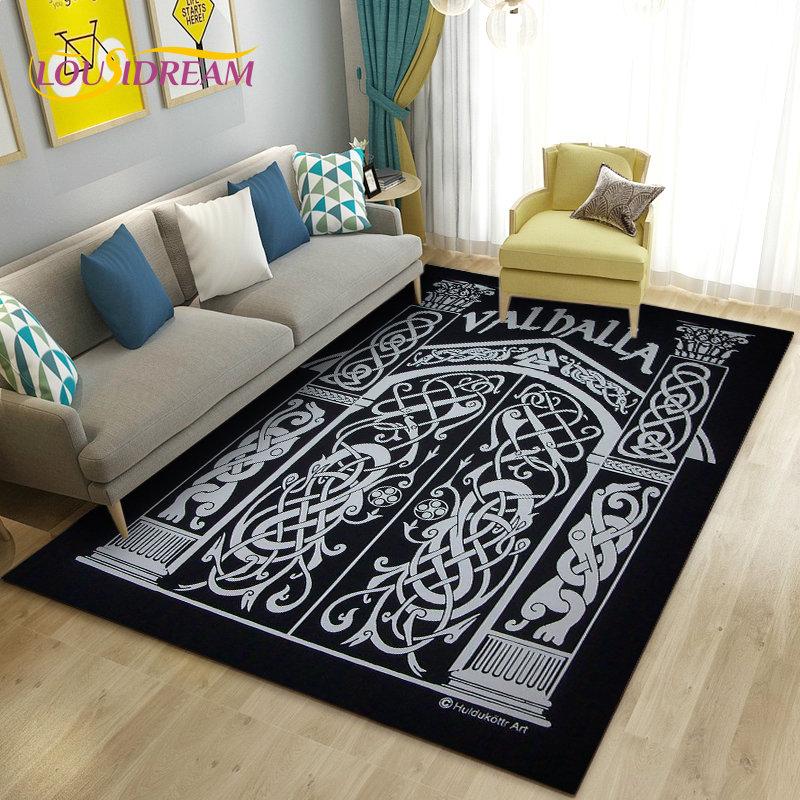 Коврик «Викинги», скандинавская мифология, Один Фенри, ковер, ковер для гостиной, спальни, дивана, коврик, декор, нескользящий напольный коврик для детских игр