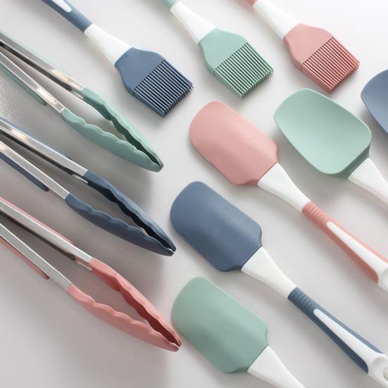 Силиконовый инструмент для выпечки, шпатель, скребок, масляная щетка, яичный венчик, пищевой зажим, термостойкий пищевой набор кухонных принадлежностей, кухонные принадлежности