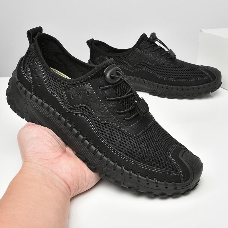 Модные мужские летние сетчатые кроссовки повседневная обувь дышащие мокасины мужская обувь новая мода комфорт мужская обувь для отдыха на открытом воздухе нескользящая плоская прогулочная обувь