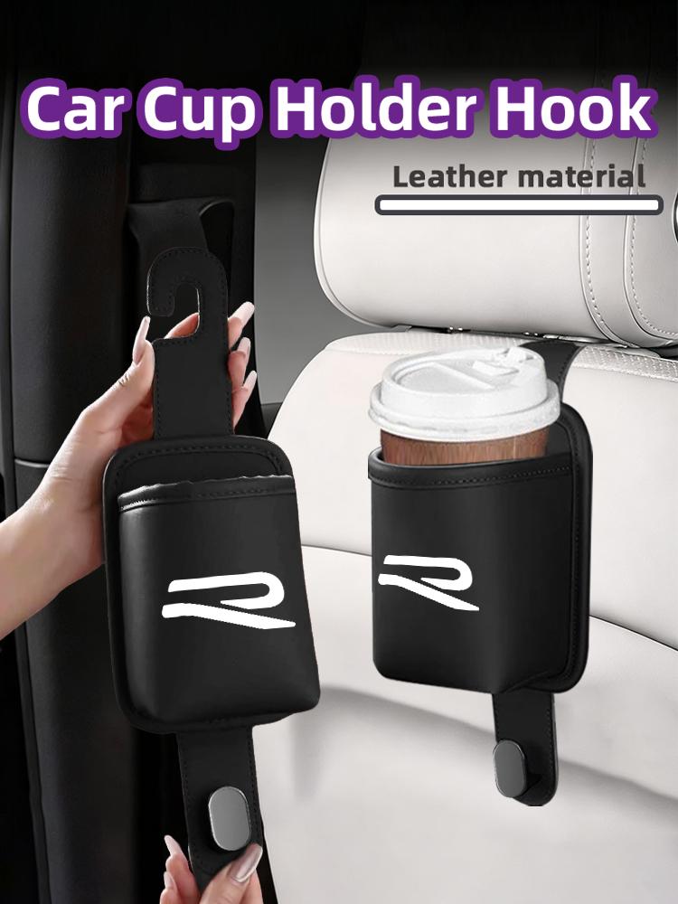 TMBCU1 Car Soft Leather Seatback Water Cup Holder Storage Box For VW R Golf Polo Passat mk5 Scirocco Jetta GTE GTI Tiguan CC Sharan