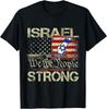 I Stand With Israel USA American Flag Israeli Flag Support Unisex T-Shirt