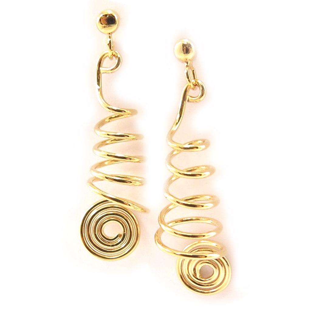 Les Trésors De Lily [C4745] - Boucles Plaqué Or 'Acrobaties'