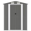 3147447 vidaXL Abri de jardin Gris clair 192x938x223 cm Acier galvanisé