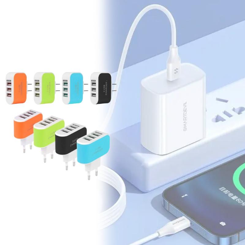 Светодиодное USB-зарядное устройство для смартфонов со светящимся индикатором и мощностью 5 Вт для путешествий и офиса