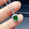 Bella Box Square Shape Gorgeous Elegant Pendant Necklace For Women Charm Wedding Engagement Clavicle Chain Female Gifts
