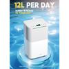 HUMILABS OL12-BD031A Portable Dehumidifier, 12L Dehumidify Capacity, 3 Modes, Auto/Manual Drainage, 24-Hour Timer, Low Noise