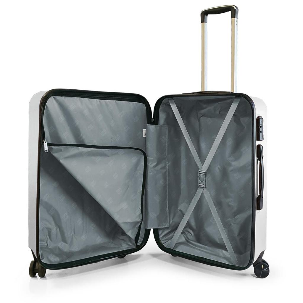 coral high Набор чемоданов из 3 предметов ABS, серебристый 16430