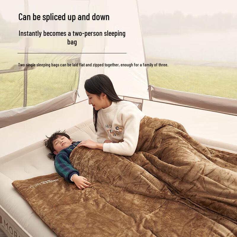 Mobigarden Soft Moon Coral Fleece Sleeping Bag