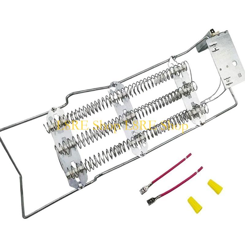 L8RE Electric Heating Set Dryer Replacement Part Heating Part Heating Tube Aluminum Alloy Texture for Home Laundry Room