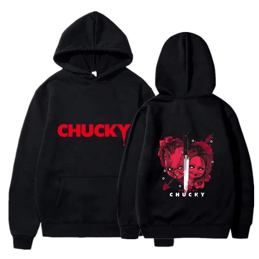 2026 Hot Sale Horror Movie Play Chucky Hoodies Harajuku Hip Hop Streetwear Men Women Autumn Winter Soft Sweatshirt Loose Cozy and Versatile