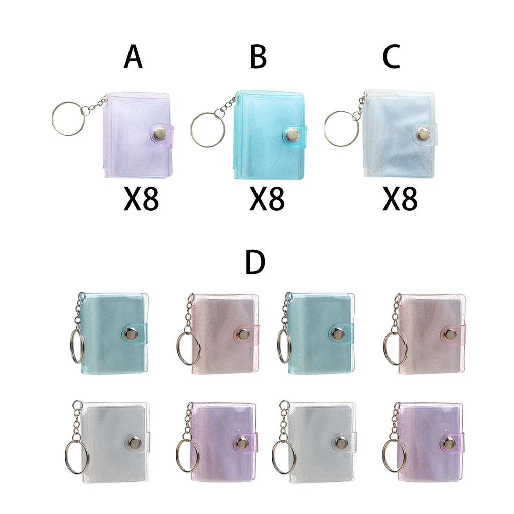 Mini Small Photo Album Keychain Picture Storage Cover for Anniversary Memory