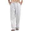 Summer Solid Color Breathable Linen Trousers Men's Cotton Linen Pants