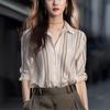 Stripe Women Shirt Vintage Blouse Fashion Spring Autumn Womens Tops Casual Female Clothing Loose Elegant Shirts for Women