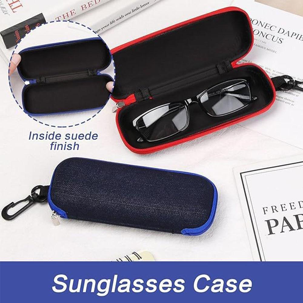 4 шт. Чехол для очков на молнии с карабином для мужчин и женщин
