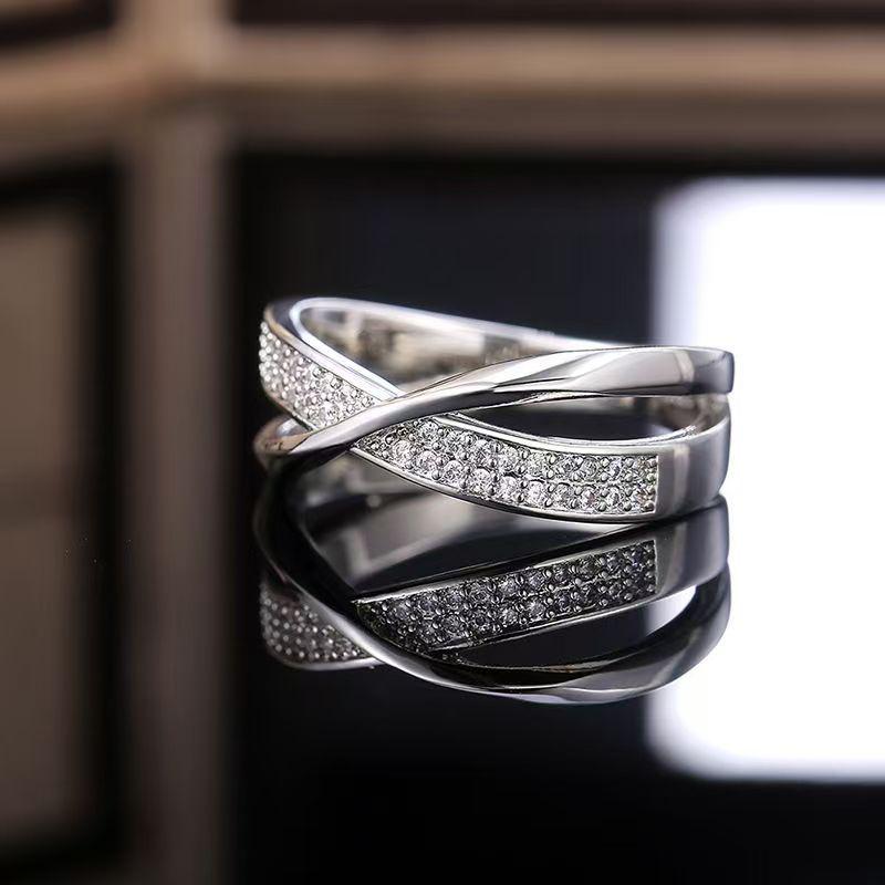 Элегантное кольцо с бриллиантом - Универсальное, изысканное модное украшение, подарок для леди