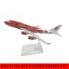 1/400 Scale 16cm  Malaysia Airlines Big Red Flower Boeing 747 Aircraft Model Planel Airplane Diecast Metal  Planes
