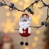 Christmas Hanging Decoration Reindeer Cloth 3D Santa Claus Snowman Bear Doll Pompom Leg Cute Handmade