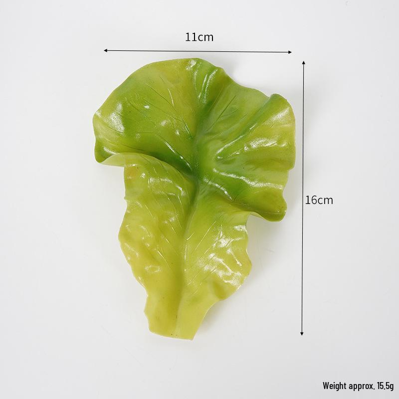 Mini PVC Lettuce Leaf Fake Food Props for Play and DIY