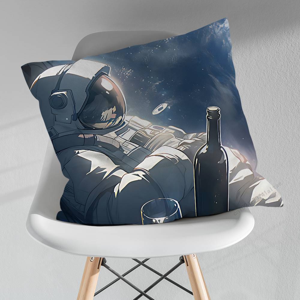Cool Cartoon Art Astronaut Pillow Case For 30x30cm45x45cm55x55cm For Home Bedroom Decoration And Protector