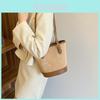 2024 Новая Мода Ретро Сумка-Ведро Подмышечная Уличный Трендовый Средней Вместимости Цветоблокировка Сумка-Тоут Плечевая Сумка