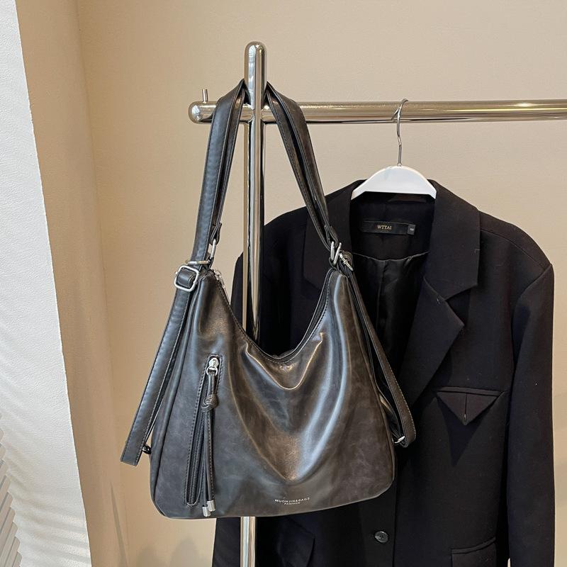 Винтажная сумка-тоут для поездок на работу, женская, большой вместимости, 2025, новая, повседневная, на одно плечо, кроссбоди, многофункциональный модный рюкзак
