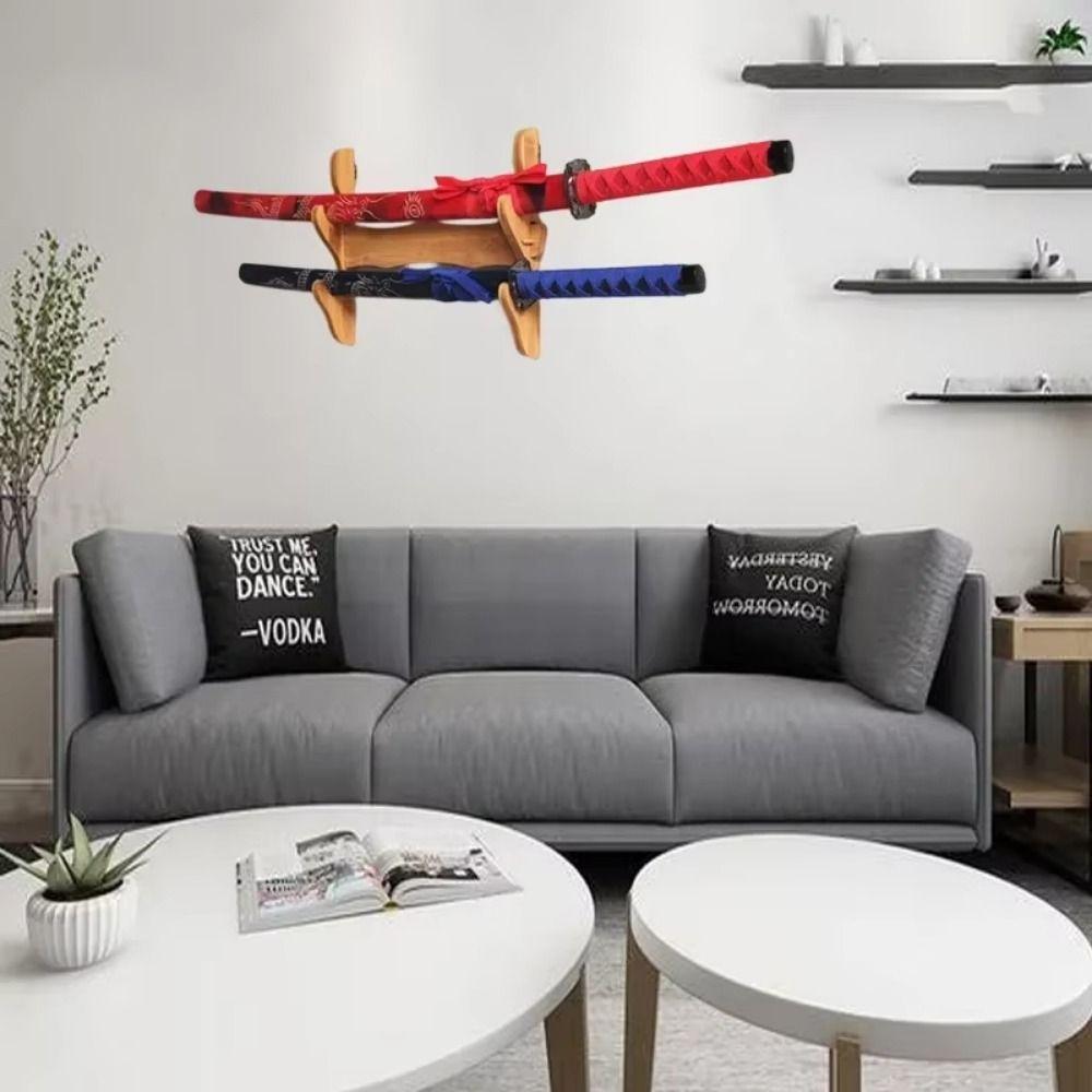 Компактные настенные держатели для световых мечей Самурайская полка для хранения световых мечей Декор в японском стиле