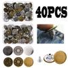FEIJIEAST 40 Sets Jeans Button Tack Buttons Metal Replacement Craft Working Kit