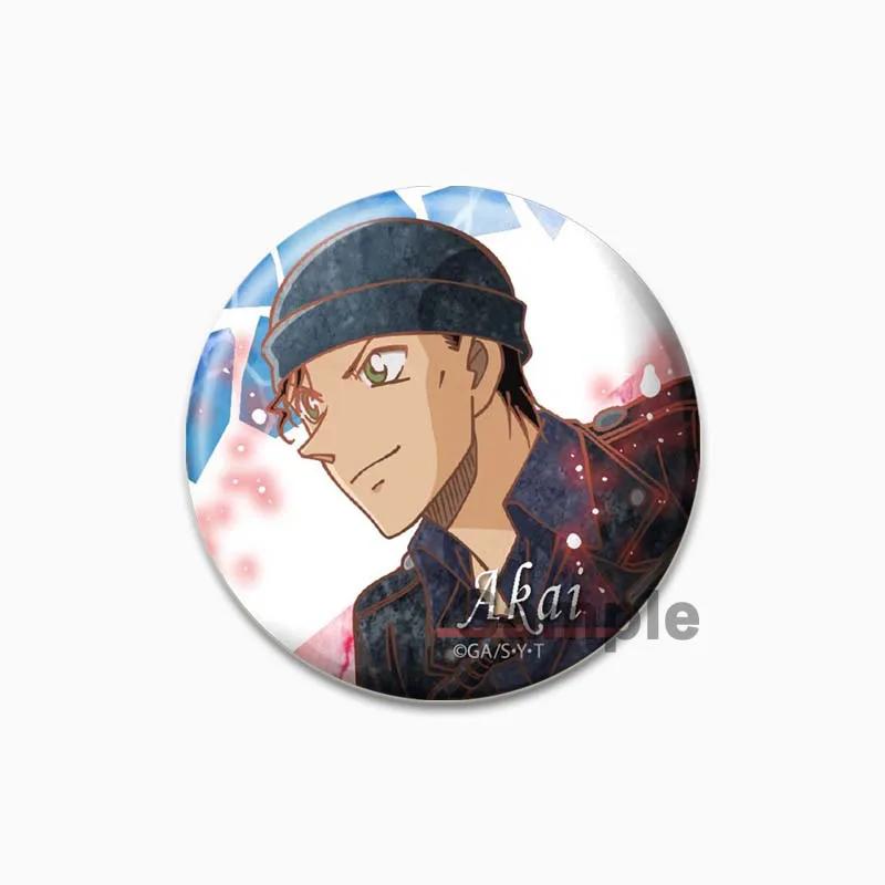 32/44/58mm Maorilan Haibara Ai Conan Hattori Heiji Badge Cartoon Anime Cute Brooch Pins for Clothes Backpack Hat Jewelry Accessories