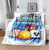 Blox Fruit Flannel Blanket Soft Warm All-Season Throw, Design for Camping, Car Travel, Hiking Sofa, Bed, Office Perfect Gift for Parties