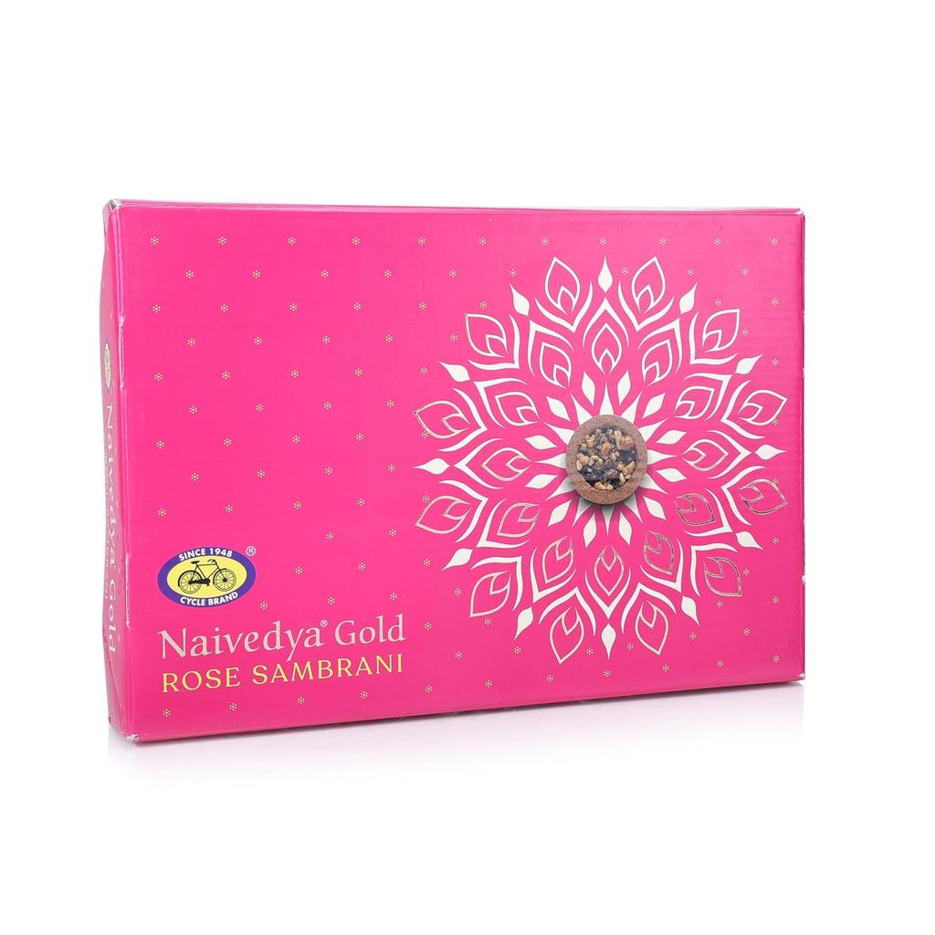 Cycle Pure Naivedya Gold Rose Sambrani Dhoop Cups 18 шт. с подставкой без угля для Пуджи