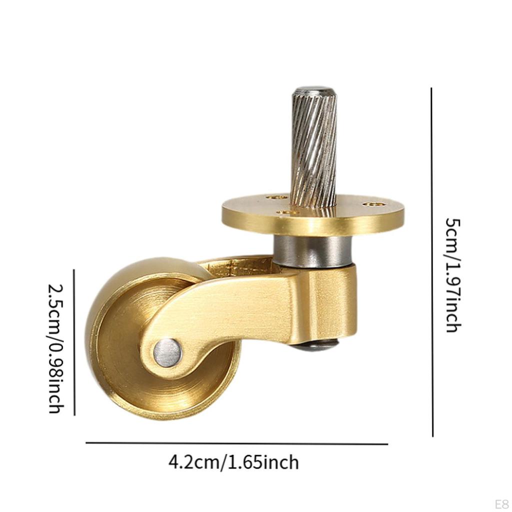 Колеса для мебели с поворотным роликом Heavy Duty Brass