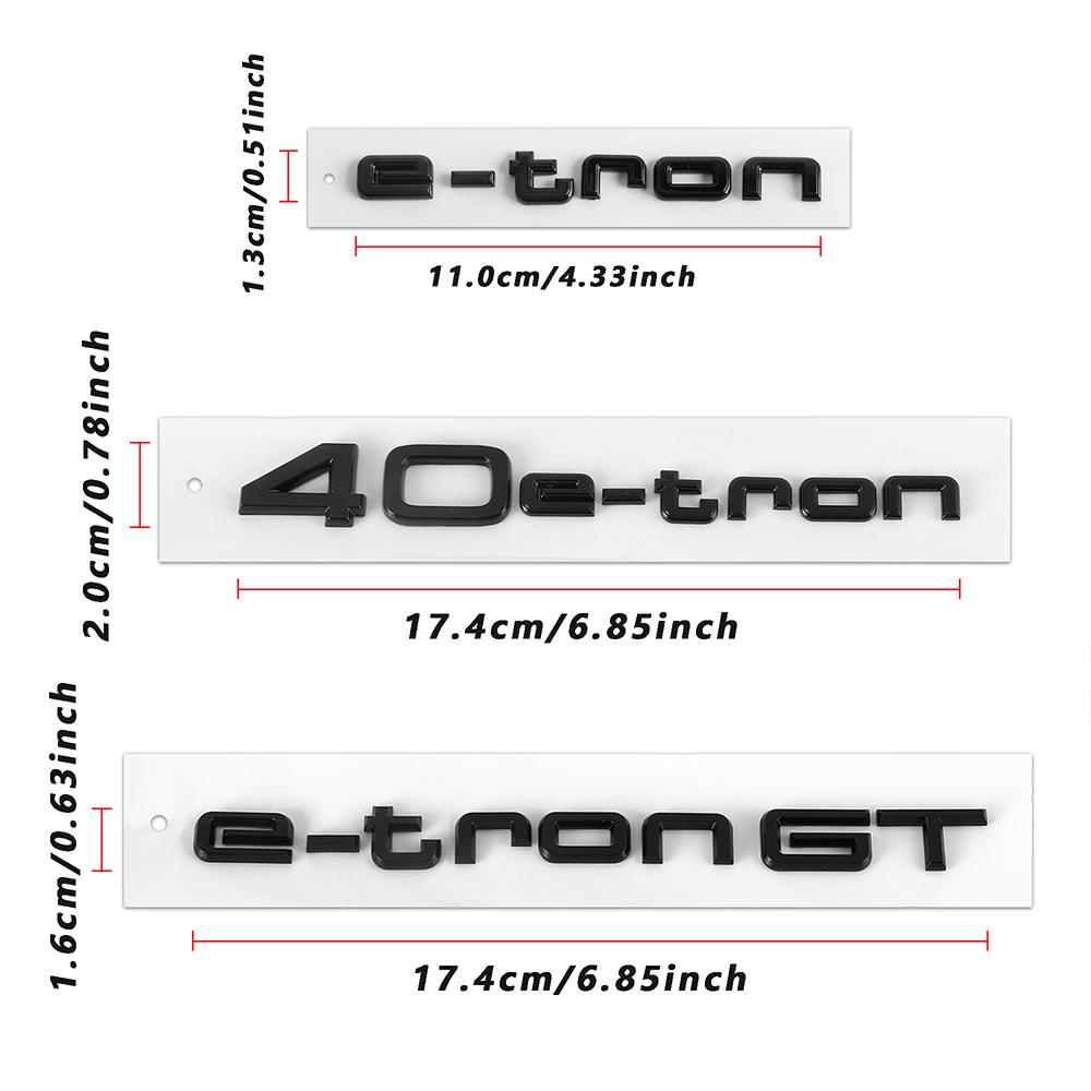 2026 Hot For qwer114 A4 B8 A3 8P A6 C7 C6 A5 Q5 C5 A1 Q3 Car Trunk Sticker 3D ABS Black Silver 40e-Tron 45e-Tron 50e-Tron Decal Center cover