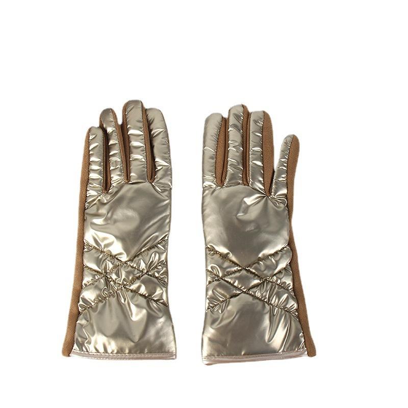 Перчатки женские бархатные утолщенные пуховые ветрозащитные и морозостойкие велосипедные сенсорные перчатки для сенсорного экрана теплые мохнатые темпераментные перчатки