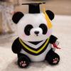 Soft Stuffed Animal Toy Cute Doctor Hat Panda Doll Plush Panda Ornaments  Students Gift