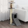 VidaXL Cat Tree with Sisal Scratching Posts Light Grey 92 Cm