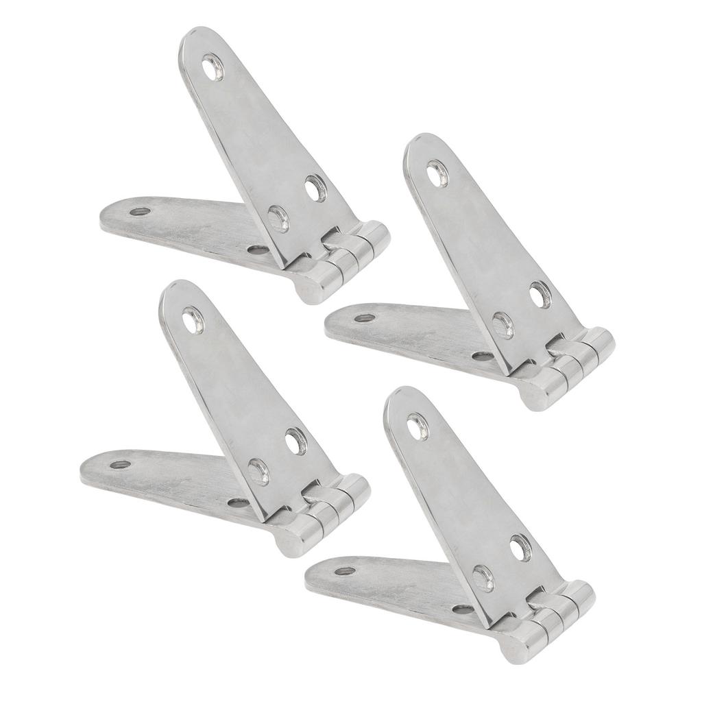 4Pcs Door Hinges 316 Stainless Steel Marine Grade for Boat Cabinet Hatch RVs 6 Holes Hardware